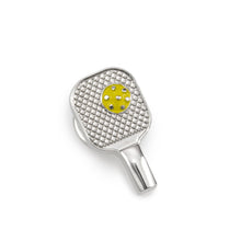 Load image into Gallery viewer, Pickleball Racket Silver Lapel Pin