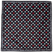 Load image into Gallery viewer, Satin Card Suits Vegas Black Scarf