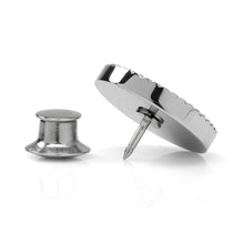 Load image into Gallery viewer, Stainless Steel Rope Border Round Engravable Lapel Pin