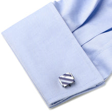 Load image into Gallery viewer, Floating Mother of Pearl Striped Cufflinks