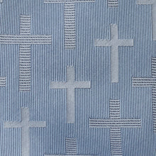 Load image into Gallery viewer, Blue Textured Cross Men's Tie