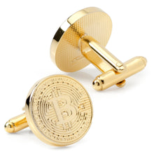 Load image into Gallery viewer, Crypto Bitcoin Debossed Cufflink