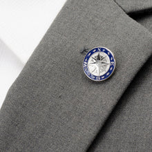 Load image into Gallery viewer, Blue Compass Lapel Pin