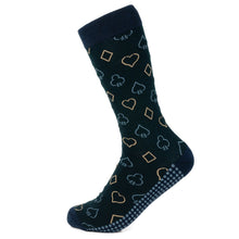 Load image into Gallery viewer, Card Suits Casino Blue Men's Socks