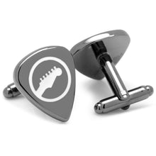 Load image into Gallery viewer, Black Guitar Pick Cufflinks