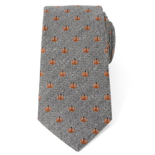Load image into Gallery viewer, Holiday Pumpkin Herringbone Tie
