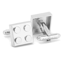 Load image into Gallery viewer, Silver Building Block Cufflinks