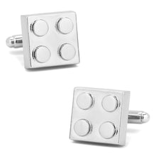 Load image into Gallery viewer, Silver Building Block Cufflinks