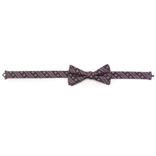 Load image into Gallery viewer, Mardi Gras Stripe Bow Tie