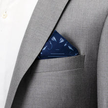 Load image into Gallery viewer, Nautical Blue Pocket Square