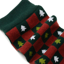 Load image into Gallery viewer, Christmas Tree Red Green Checkered Men's Socks
