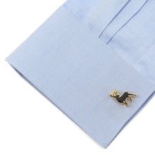 Load image into Gallery viewer, Stag Deer Gold Cufflinks