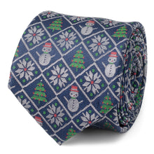 Load image into Gallery viewer, Sweater Weather Blue Men's Tie