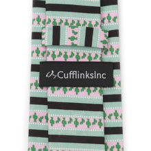 Load image into Gallery viewer, Texas Cactus Stripe Sage Men's Tie