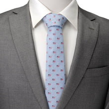 Load image into Gallery viewer, Light Blue American Flag Men's Tie