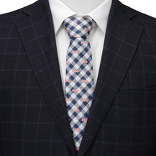 Load image into Gallery viewer, DC Batman Plaid Navy Men's Tie