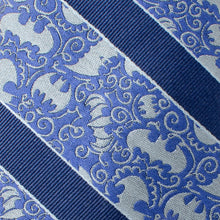 Load image into Gallery viewer, DC Batman Stripe Multi Emblem Blue Men's Tie