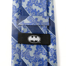 Load image into Gallery viewer, DC Batman Stripe Multi Emblem Blue Men's Tie