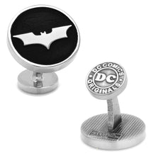 Load image into Gallery viewer, DC Batman Dark Knight Recessed Black Cufflinks