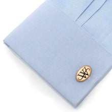 Load image into Gallery viewer, DC Batman Wayne Monogram Gold Cufflinks
