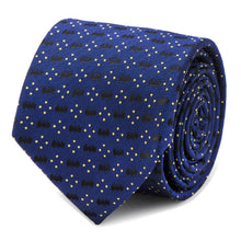 Load image into Gallery viewer, DC Batman Icon Diamond Dot Navy Mens Tie