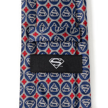 Load image into Gallery viewer, DC Superman Shield Motif Gray Men's Tie