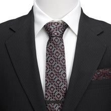 Load image into Gallery viewer, DC Superman Geometric Gray Silk Men's Tie