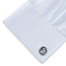 Load image into Gallery viewer, DC Superman Navy Gemstone Cufflinks