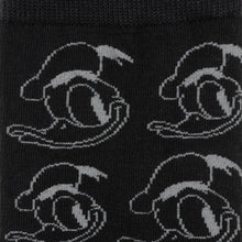 Load image into Gallery viewer, Disney Donald Duck Patterned Black Socks and Mickey Mouse Blue Lapel Pin Gift Set