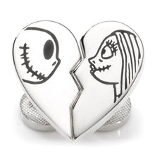 Load image into Gallery viewer, Disney The Nightmare Before Christmas Jack & Sally 'Simply Meant to Be' Cufflinks