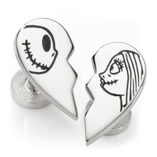 Load image into Gallery viewer, Disney The Nightmare Before Christmas Jack & Sally 'Simply Meant to Be' Cufflinks