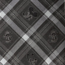 Load image into Gallery viewer, Disney Mickey and Friends Charcoal Plaid Men's Tie