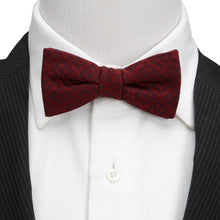 Load image into Gallery viewer, Disney Mickey Mouse Holiday Maroon Bow Tie
