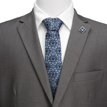 Load image into Gallery viewer, Disney Mickey Mouse Damask Tile Blue Men's Tie