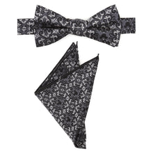 Load image into Gallery viewer, Disney Mickey Mouse Damask Pocket Square and Bow Tie Gift Set