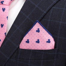 Load image into Gallery viewer, Disney Mickey Mouse Dot Pink Pocket Square