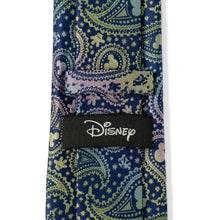 Load image into Gallery viewer, Disney Mickey Mouse Silhouette Iridescent Paisley Navy Tie