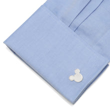 Load image into Gallery viewer, Disney Mickey Mouse Silhouette Basket Weave Cufflinks