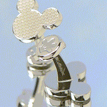 Load image into Gallery viewer, Disney Mickey Mouse Silhouette Basket Weave Cufflinks