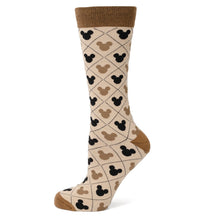 Load image into Gallery viewer, Disney Mickey Mouse Tan Sock & Mickey Lapel Pin Set