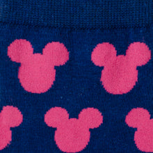 Load image into Gallery viewer, Disney Mickey Mouse Silhouette Pink Sock and Mickey Blue Lapel Pin Gift Set