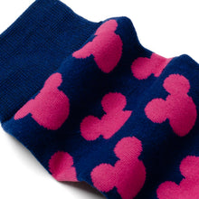 Load image into Gallery viewer, Disney Mickey Mouse Silhouette Pink Sock and Mickey Blue Lapel Pin Gift Set