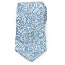 Load image into Gallery viewer, Disney Mickey Mouse Teal Paisley Men's Tie
