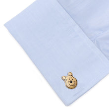 Load image into Gallery viewer, Disney Winnie the Pooh Face Gold Cufflinks