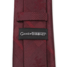 Load image into Gallery viewer, Game of Thrones Lannister Lion Red Plaid Silk Men's Tie