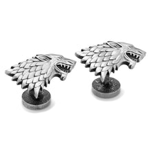 Load image into Gallery viewer, Game of Thrones Stark Direwolf Sigil Cufflinks