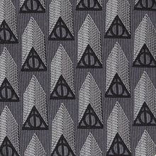 Load image into Gallery viewer, Harry Potter Deathly Hallows Gray Silk Men's Tie