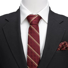 Load image into Gallery viewer, Harry Potter Gryffindor Maroon Stripe Silk Men's Tie