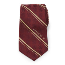 Load image into Gallery viewer, Harry Potter Gryffindor Maroon Stripe Silk Men's Tie
