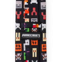 Load image into Gallery viewer, Minecraft Character Black Men's Tie
